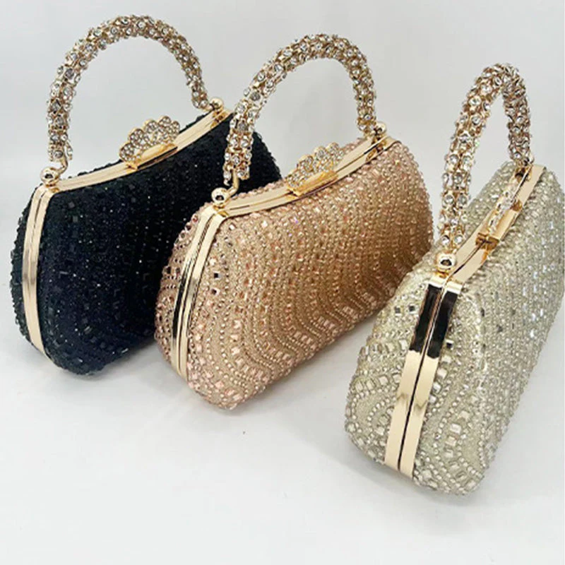 Women's Rhinestone Clutch Purses - Image 4