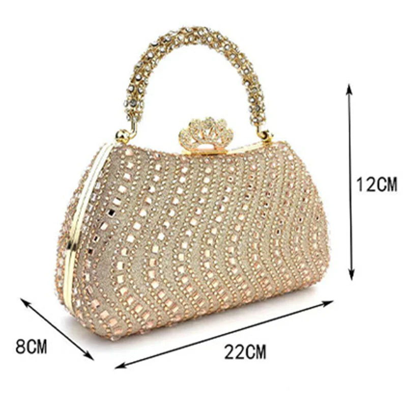Women's Rhinestone Clutch Purses - Image 6