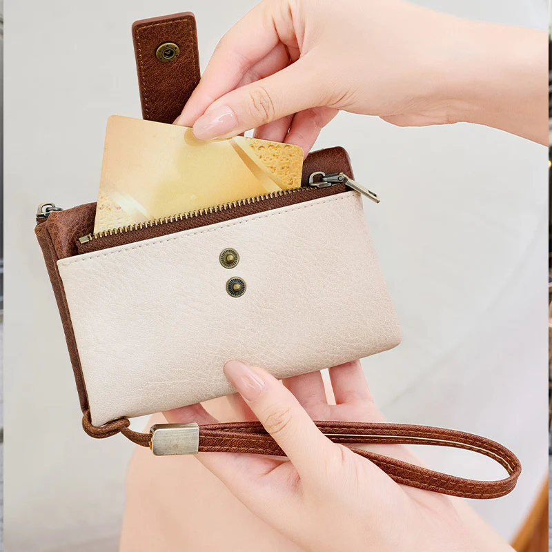 đ„Offre Ă durĂ©e limitĂ©e - Portefeuille Ă trois volets pour femme, style rĂ©tro, avec protection RFID - Image 14