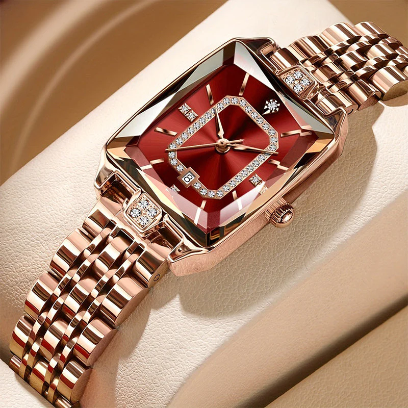 Women's Square Rhinestone Quartz Watch - Image 5