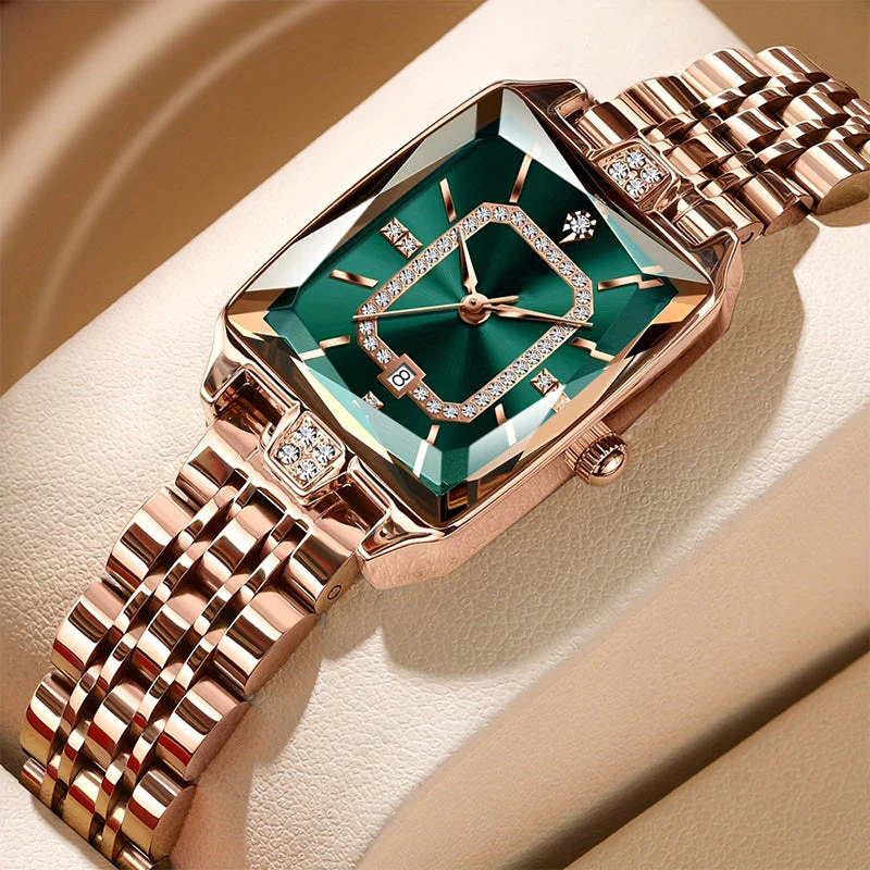 Women's Square Rhinestone Quartz Watch - Image 6