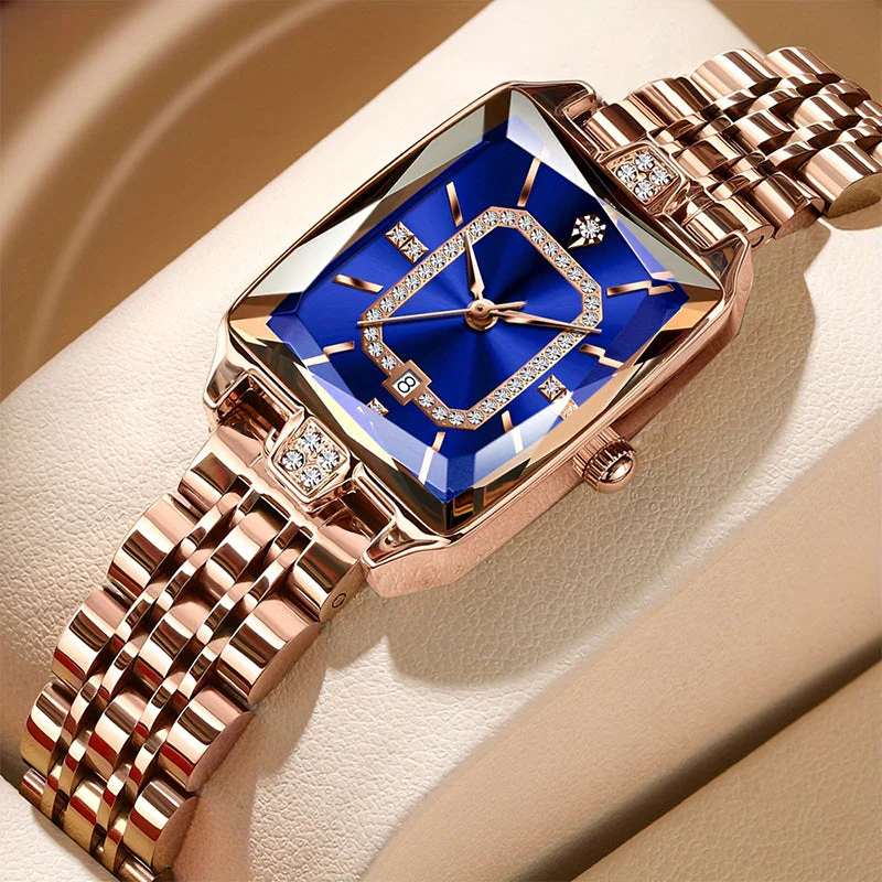 Women's Square Rhinestone Quartz Watch - Image 7