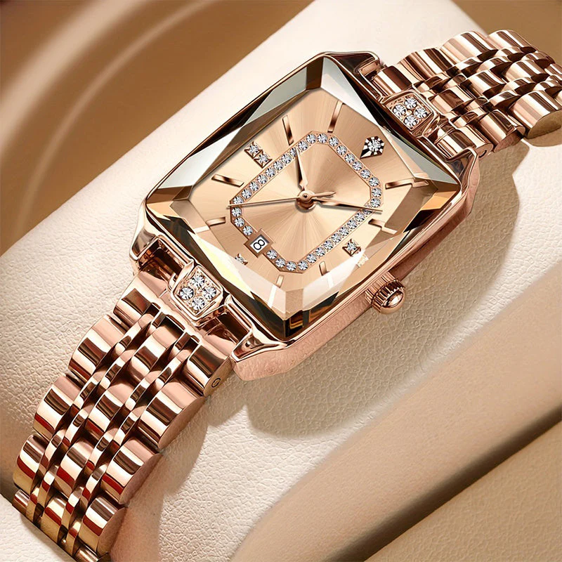 Women's Square Rhinestone Quartz Watch - Image 8