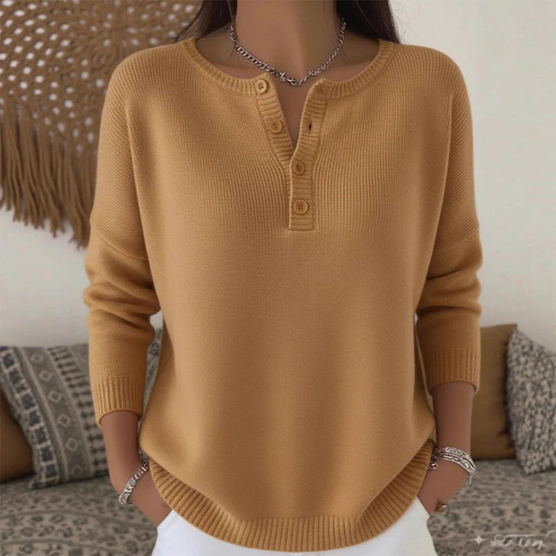 📢📢56 % DE RÉDUCTION !!! ✨Pull en Maille à Col en V avec Boutons pour Femme - Image 6