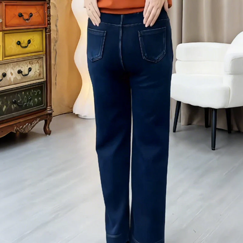📢60% de réduction!!!📍Jean droit femme à ceinture élastique ajustable par cordon👖 - Image 6