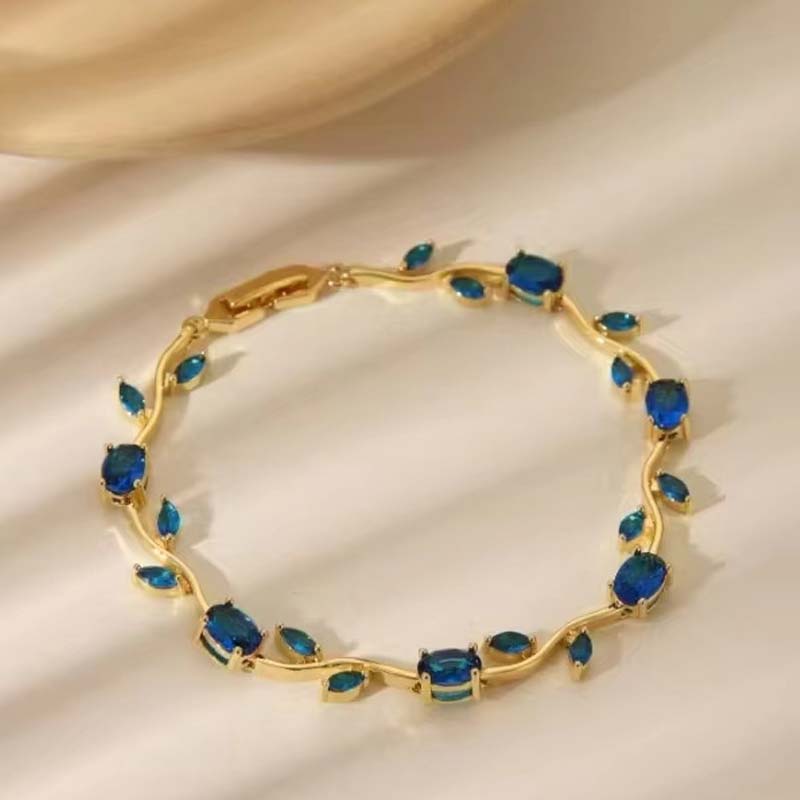 đ„Grande venteđ„Bracelet Ă breloques dĂ©licat en forme de feuille pour femme - Image 13