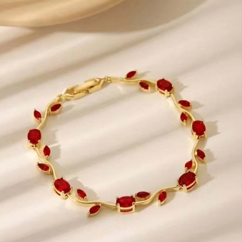 đ„Grande venteđ„Bracelet Ă breloques dĂ©licat en forme de feuille pour femme - Image 14