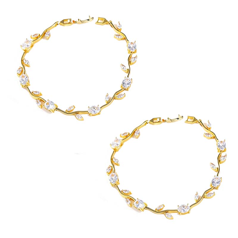 đ„Grande venteđ„Bracelet Ă breloques dĂ©licat en forme de feuille pour femme - Image 16