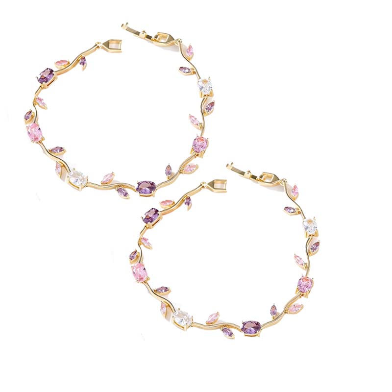 đ„Grande venteđ„Bracelet Ă breloques dĂ©licat en forme de feuille pour femme - Image 17