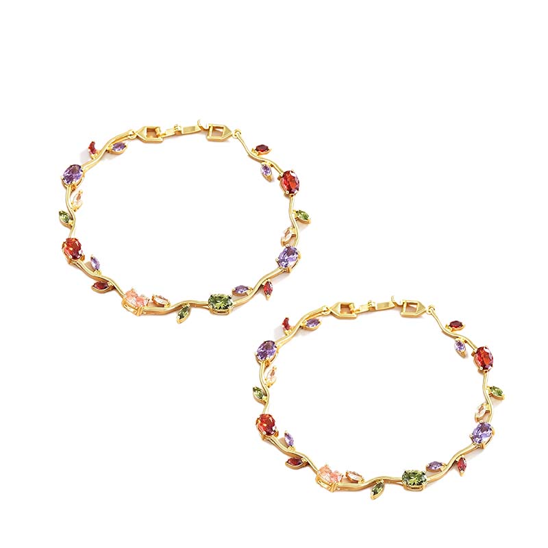 đ„Grande venteđ„Bracelet Ă breloques dĂ©licat en forme de feuille pour femme - Image 19