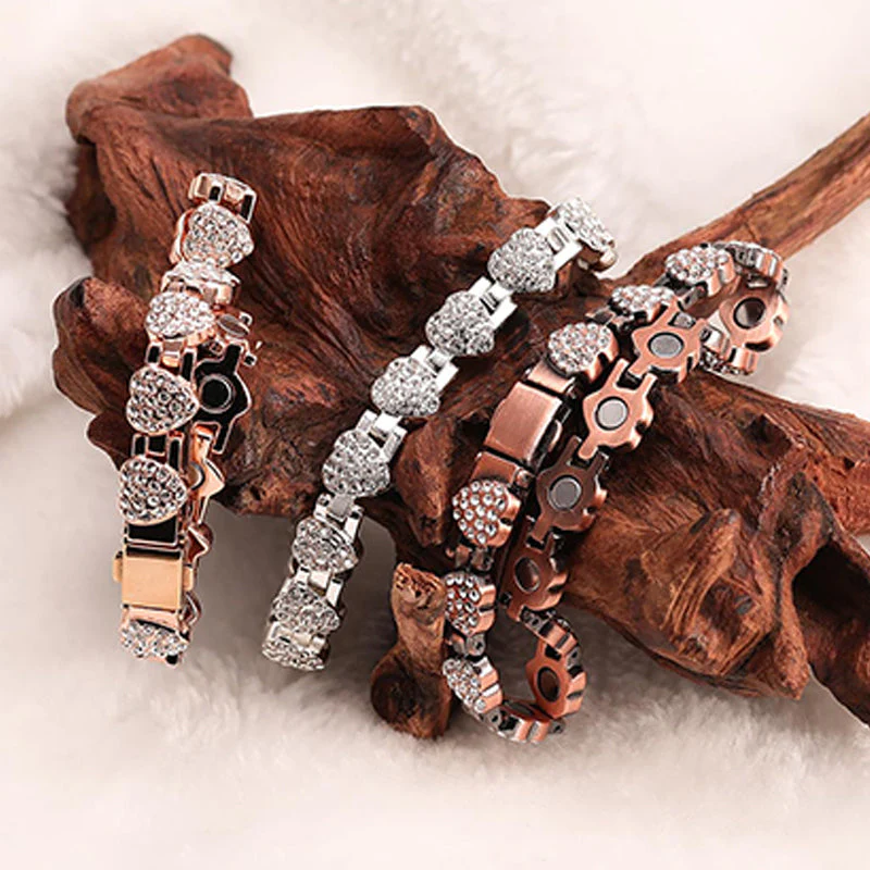 ✨ 60% de réduction ! 💎 Bracelets en cuivre magnétiques en forme de cœur éblouissants pour femmes - Image 8