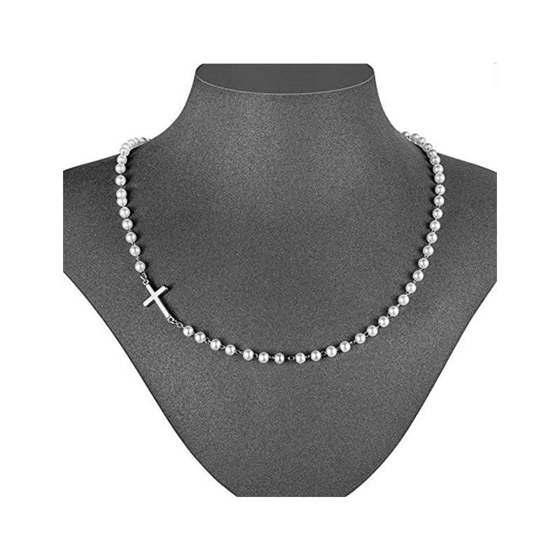 Collier de Perles de Culture en Croix Élégant pour Femmes - Image 10