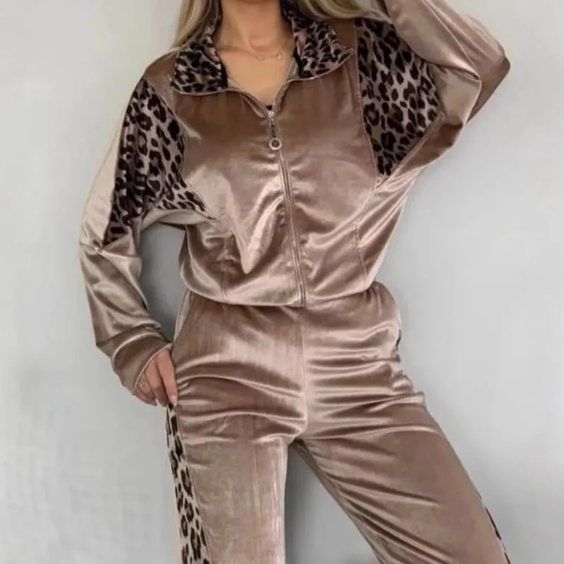 🔥2025 HOT SALE🔥 Ensemble deux pièces pour la maison à imprimé léopard pour femmes - Image 3