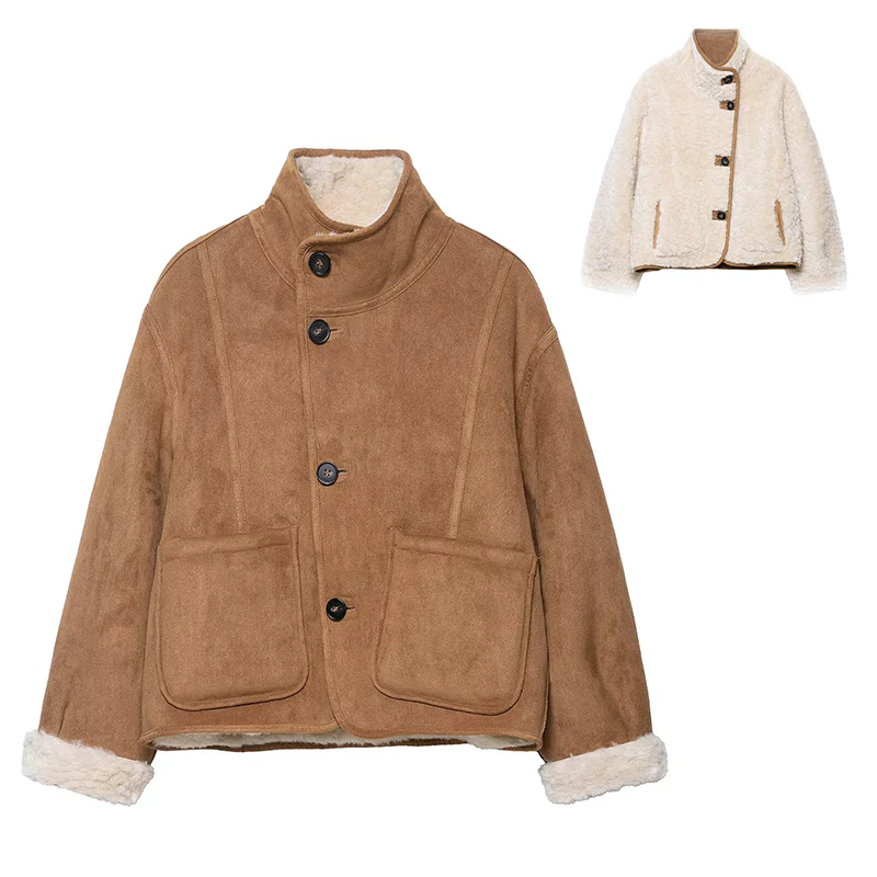 📢📢60 % OFF !! ⏰Women’s Fashion Reversible Winter Jacket - Image 2