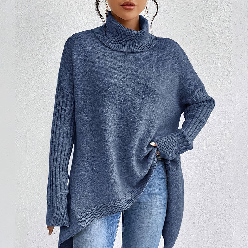 Pull à Col Roulé Uni Tendance pour Femme - Image 2