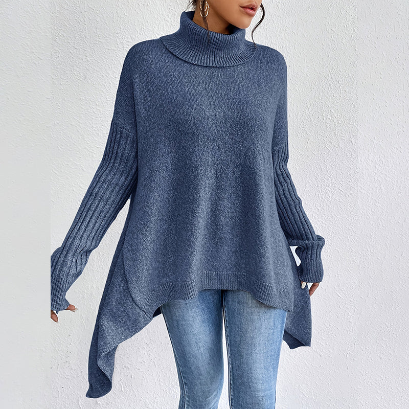 Pull à Col Roulé Uni Tendance pour Femme - Image 3