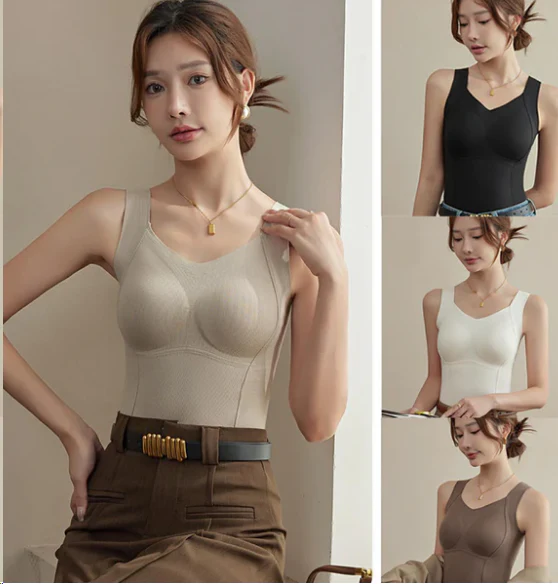 🎊Christmas Pre-sale🎊[Women's Gift] Débardeurs thermiques pour femmes avec soutien-gorge intégré - Image 3