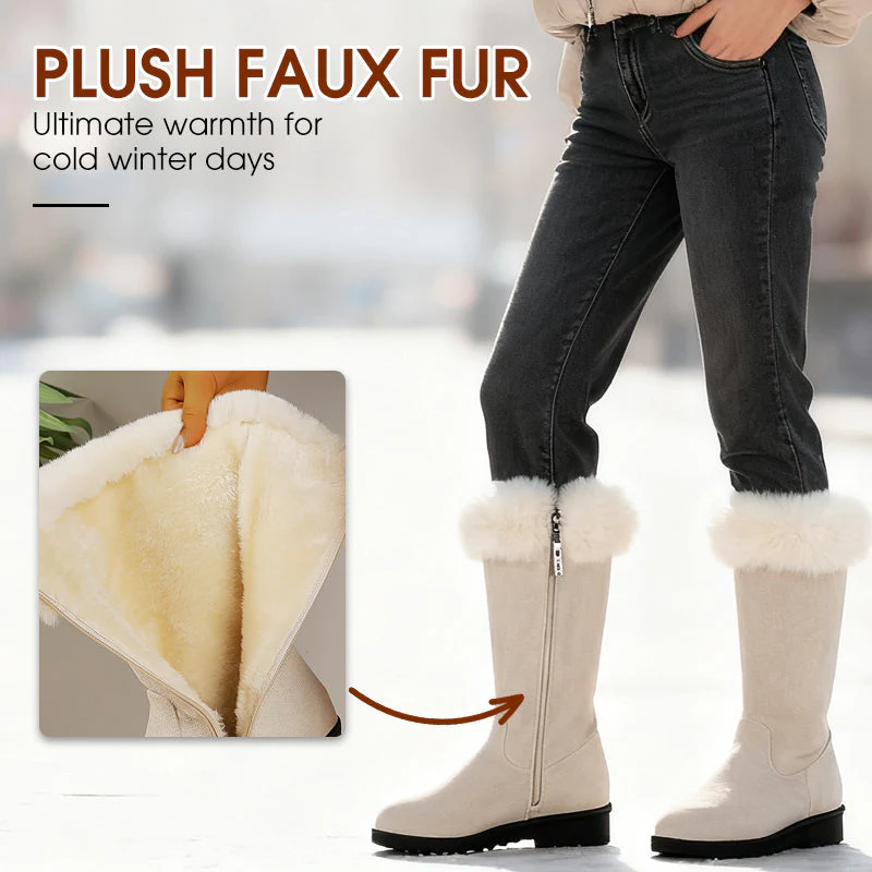 📢📢Livraison gratuite❗❗Bottes d'hiver mi-mollet pour femmes avec fermeture éclair latérale - Image 2
