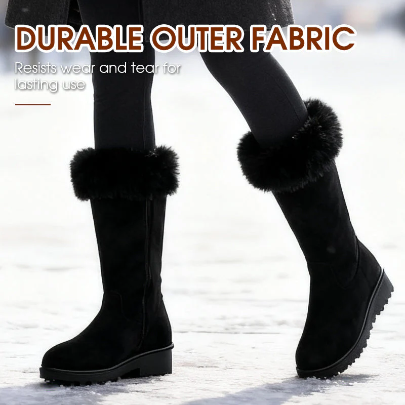 📢📢Livraison gratuite❗❗Bottes d'hiver mi-mollet pour femmes avec fermeture éclair latérale - Image 5