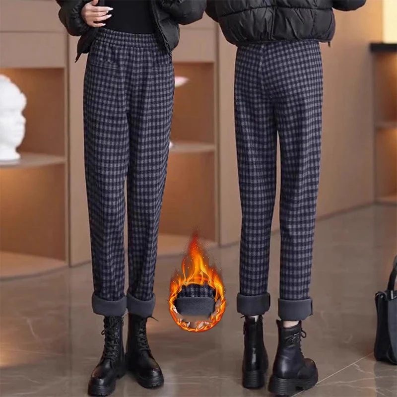 📢📢60% DE RÉDUCTION!!!🎁Pantalon droit à carreaux pour femme