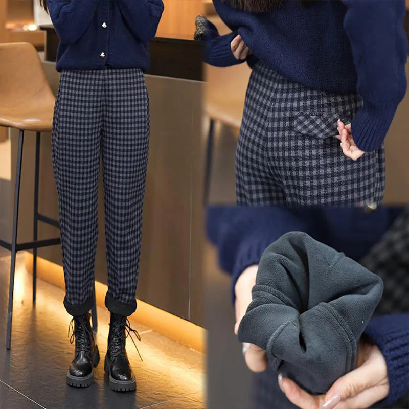 📢📢60% DE RÉDUCTION!!!🎁Pantalon droit à carreaux pour femme - Image 6