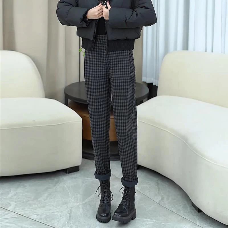 📢📢60% DE RÉDUCTION!!!🎁Pantalon droit à carreaux pour femme - Image 7
