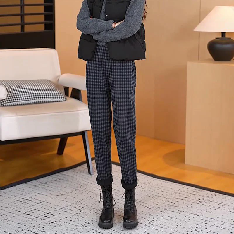 📢📢60% DE RÉDUCTION!!!🎁Pantalon droit à carreaux pour femme - Image 8