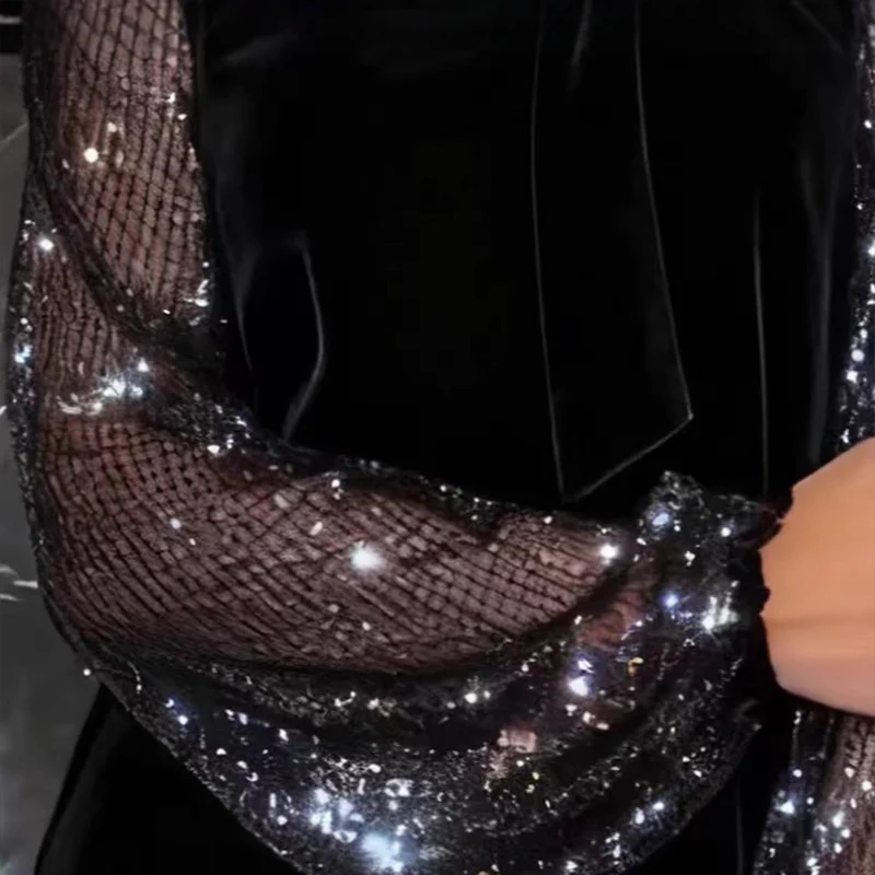 📢📢70 % de réduction !!!⏰Robe à nœud papillon et paillettes pour femme ✨👗 - Image 7