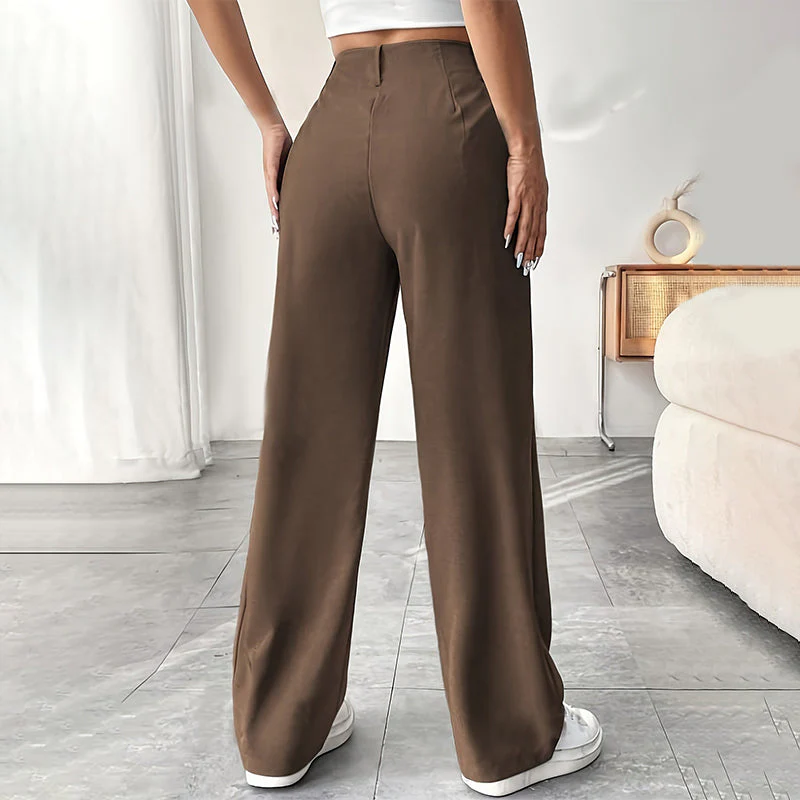 📢📢60 % de réduction !!⏰Pantalon large à taille haute pour femme - Image 3