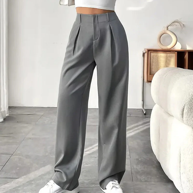 📢📢60 % de réduction !!⏰Pantalon large à taille haute pour femme - Image 4