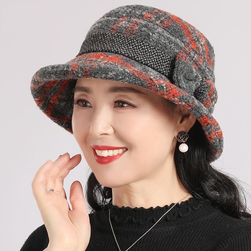 đąđą60 % de rĂ©duction !! â°Chapeau cloche vintage Ă carreaux en fausse laine pour femme - Image 10