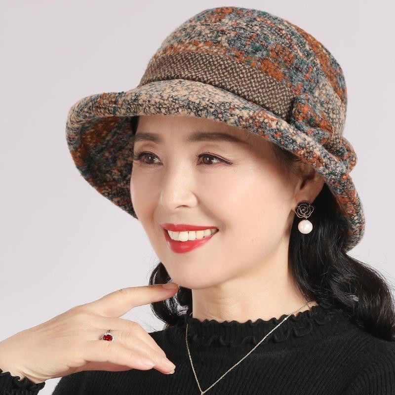 đąđą60 % de rĂ©duction !! â°Chapeau cloche vintage Ă carreaux en fausse laine pour femme - Image 2