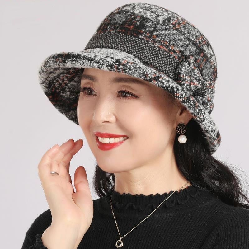 đąđą60 % de rĂ©duction !! â°Chapeau cloche vintage Ă carreaux en fausse laine pour femme - Image 7
