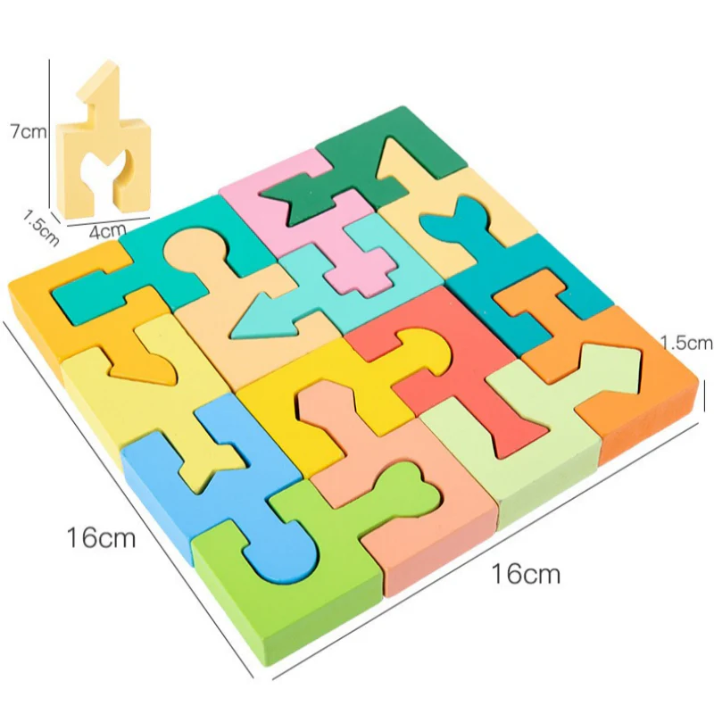 Puzzle géométrique en bois pour les tout-petits - Image 10