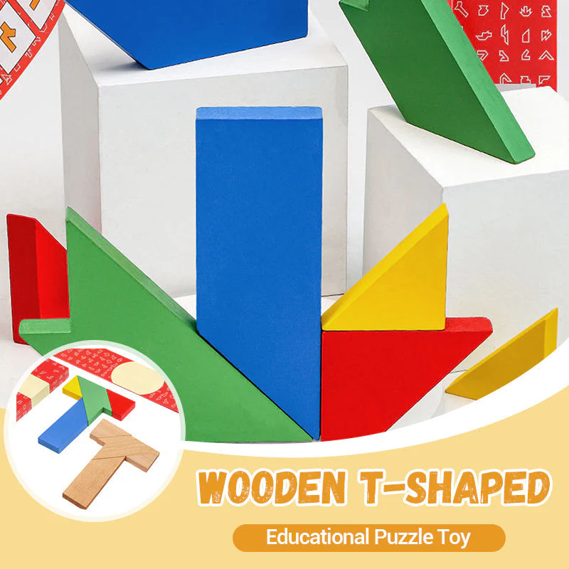 【🎁Jeu de Noël🎁】🧩Puzzle éducatif en bois en forme de T - Image 2