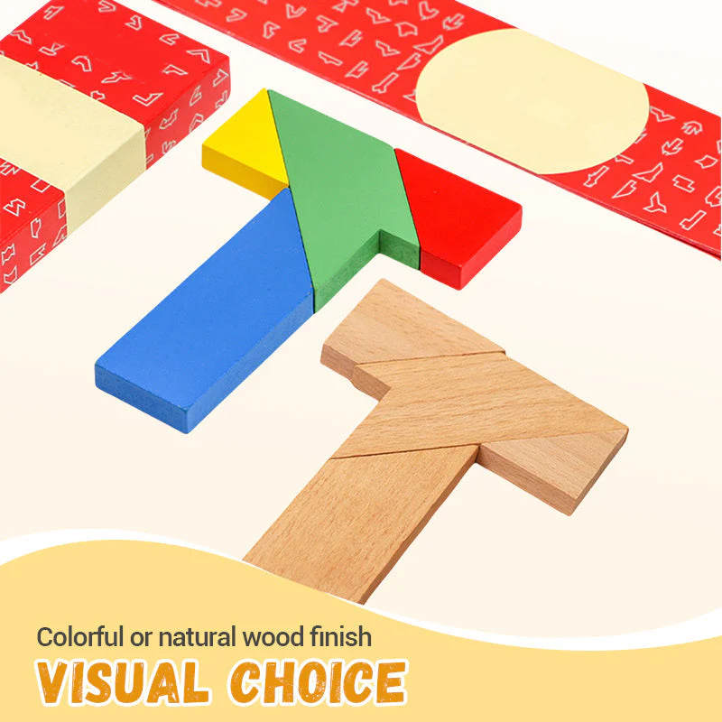 【🎁Jeu de Noël🎁】🧩Puzzle éducatif en bois en forme de T - Image 3