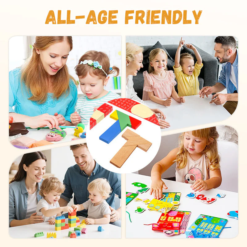 【🎁Jeu de Noël🎁】🧩Puzzle éducatif en bois en forme de T - Image 7