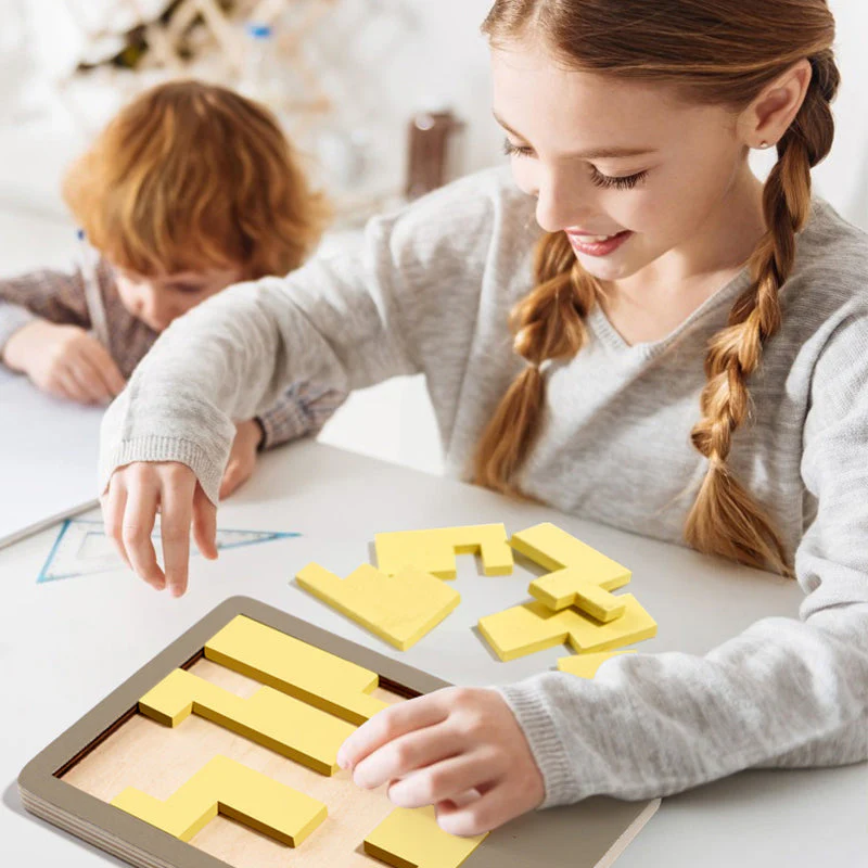 📢📢50% DE RÉDUCTION !!!✨Jeu de puzzle en bois Tangram Board - Image 2