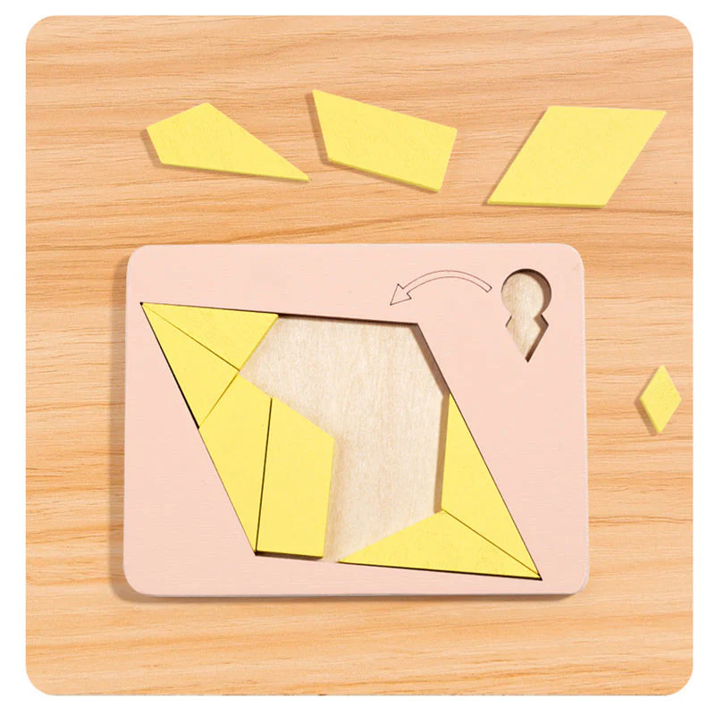 📢📢50% DE RÉDUCTION !!!✨Jeu de puzzle en bois Tangram Board - Image 5
