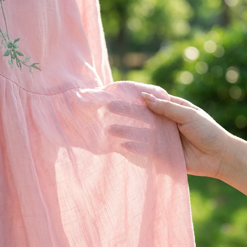 📢📢60 % de réduction !! ⏰Robe Midi Brodée Décontractée | Chic Quotidien 🌸 - Image 4