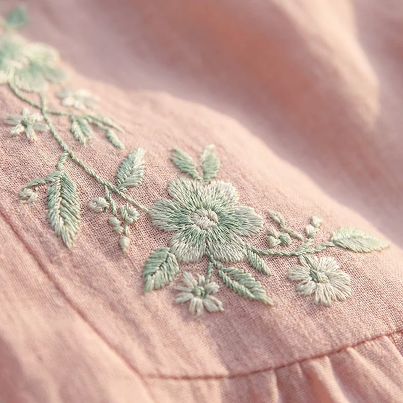 📢📢60 % de réduction !! ⏰Robe Midi Brodée Décontractée | Chic Quotidien 🌸 - Image 9