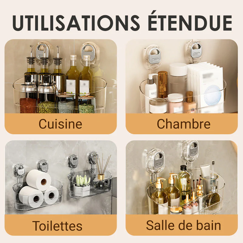 🔥Nouvelle mise à niveau 🍃Support de rangement à ventouse avec trou de drainage📢📢5 dernières heures : Grande vente⏰⏰ - Image 5