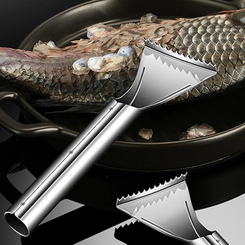 🔥 50% DE RÉDUCTION ! ✨ Décailleur à Poisson en Acier Inoxydable - Lame Dentelée, Manche Antidérapant, N'Abîme Pas la Chair 🐟🔪 - Image 4