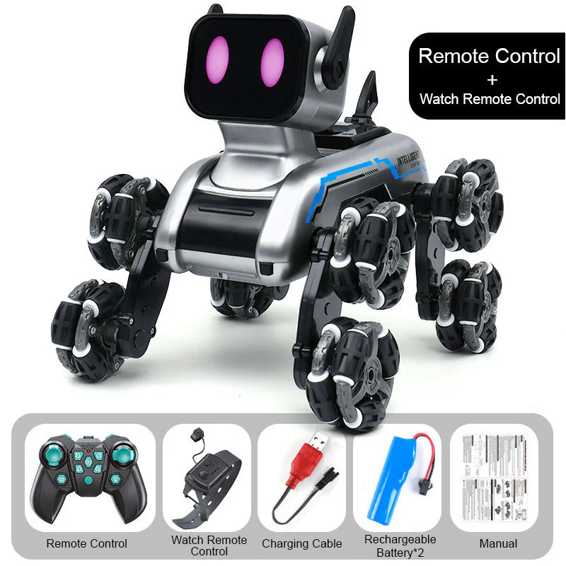 💥Hot Sale Offers🐶Chien robot acrobatique intelligent à huit roues🖤Escalade, transformation, détection de gestes - Image 16