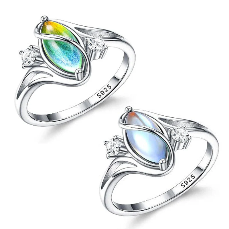 đąđą50 % de rĂ©duction !! â° Bague gĂ©omĂ©trique ovale en pierre de lune avec accents de zirconia â Mystique, Ă©tincelante et Ă©lĂ©gance intemporelle ! đâš - Image 11