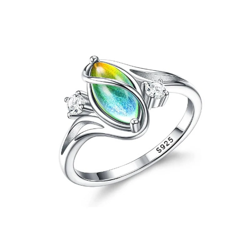 đąđą50 % de rĂ©duction !! â° Bague gĂ©omĂ©trique ovale en pierre de lune avec accents de zirconia â Mystique, Ă©tincelante et Ă©lĂ©gance intemporelle ! đâš - Image 9