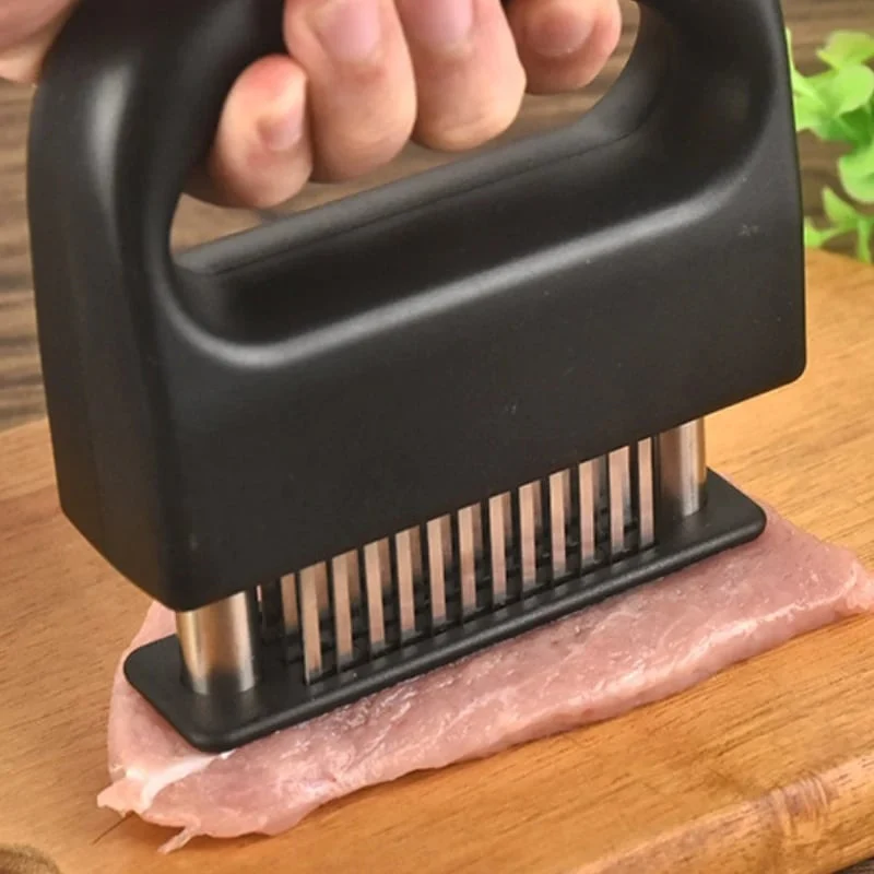 📢📢50 % de réduction !!⏰Attendrisseur de viande avec 48 lames en acier inoxydable - Image 10