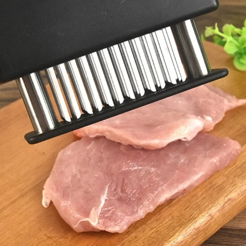 📢📢50 % de réduction !!⏰Attendrisseur de viande avec 48 lames en acier inoxydable - Image 5