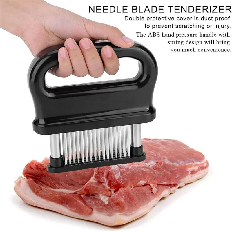 📢📢50 % de réduction !!⏰Attendrisseur de viande avec 48 lames en acier inoxydable - Image 6