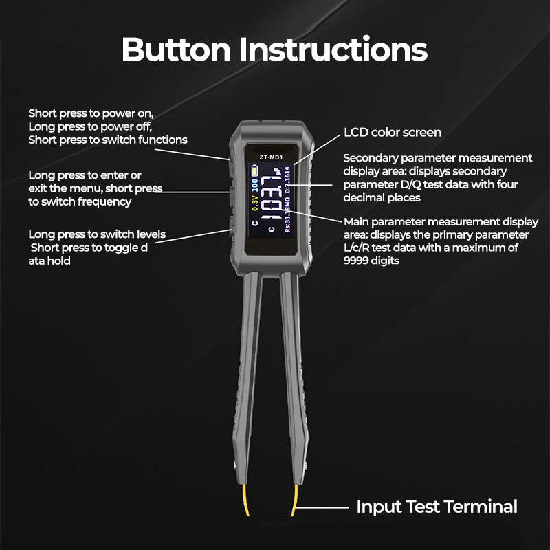 ⚒️Testeur ZT - MD1 Mini pince numérique LCR ESR - Image 8